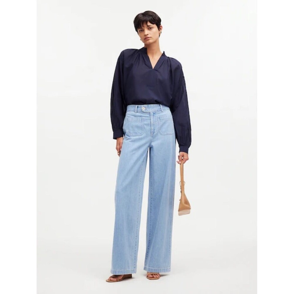 Madewell Baggy Straight Jeans in Bellridge Wash: Patch Pocket Edition